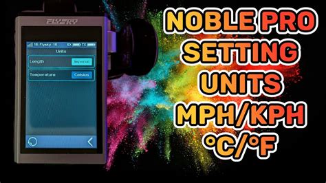 Flysky Noble Pro V Firmware Mph Kph C F Unit Settings Youtube