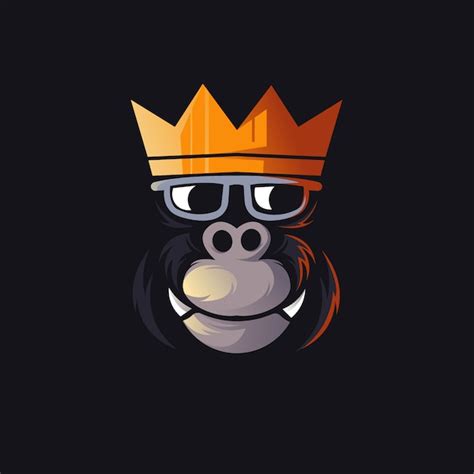 Premium Vector Gorilla King Mascot Logo Design For Gaming Esport