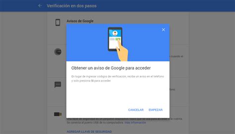 Nuevo método de verificación en dos pasos para cuentas de Google un