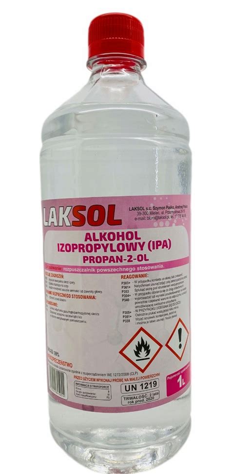 Alkohol Izopropylowy Izopropanol Ipa L Za Z Z Mielec