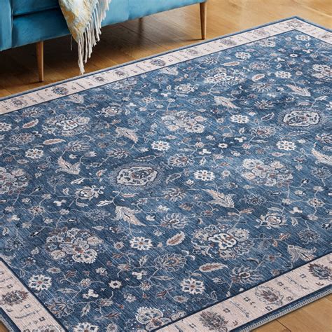 Union Rustic Koressa Machine Woven Chenille Navy Rug Wayfair