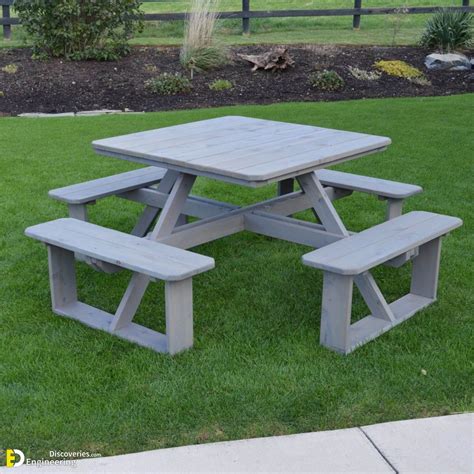 Beautiful Wooden Picnic Table Ideas Engineering Discoveries