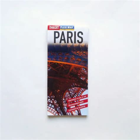 Insight Guide Laminated Flexi Paris City Sheet Map Travel New