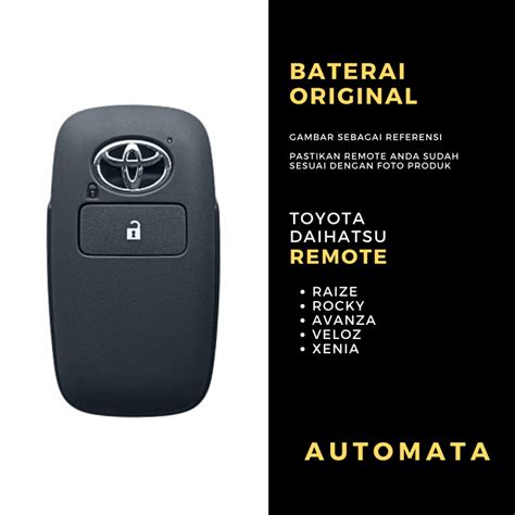 Jual Baterai Remote Kunci Keyless Smartkey Toyota Rocky Daihatsu Raize