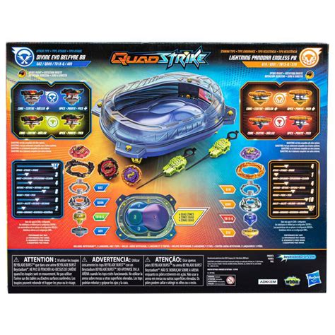 Beyblade Burst QuadStrike Thunder Edge Battle Set with Beystadium, 2 ...