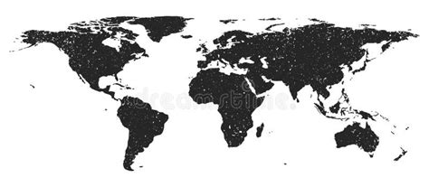 Cartina Bianca Grigia Dettagliata Della Mappa Del Mondo Isolata Su