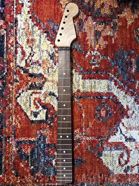 Warmoth Stratocaster Neck 2021 Roasted Flame Maplerosewood Reverb