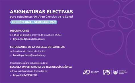 Inscripci N A Unidades Curriculares Electivas Para Estudiantes Del Rea