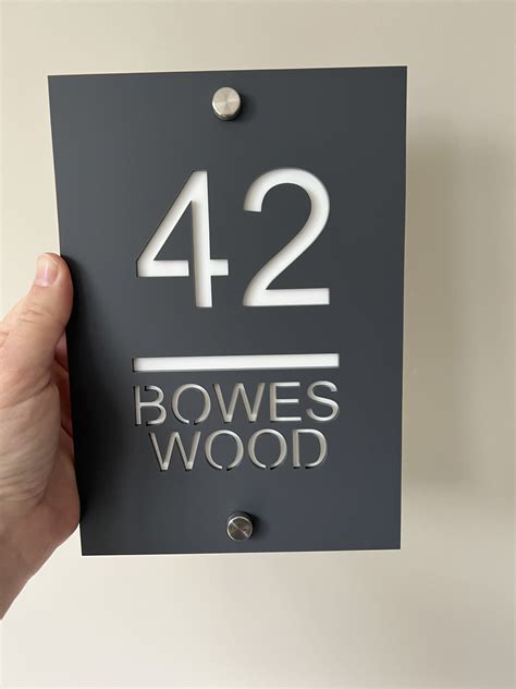 Minimalist modern contemporary door sign modern house number modern ...