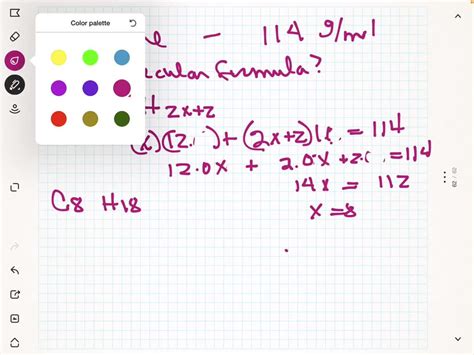 SOLVED: An alkane has a molecular mass of 114. What is the molecular formula of the alkane ...