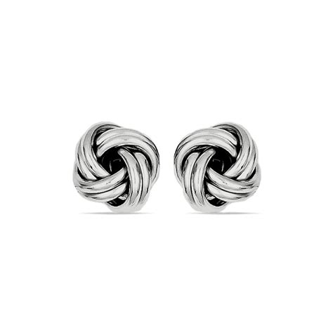 Love Knot Earrings In Classic Silver