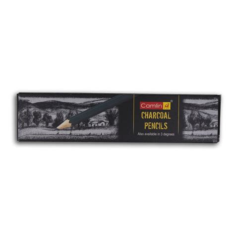 Buy Camlin Black Charcoal Pencil Soft Medium Hard Open Stock Online