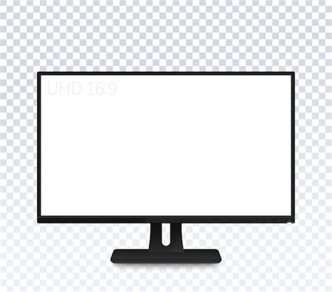 Premium Vector | Computer monitor with wide blank screen