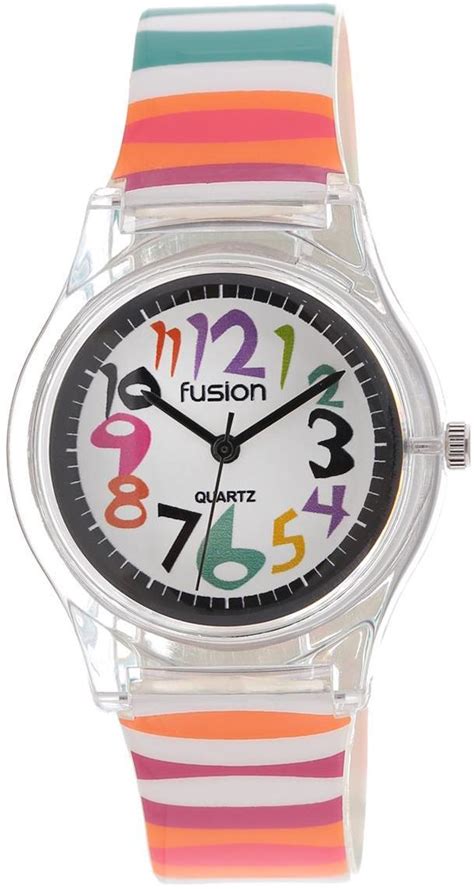 Timenchimes Fusion Swatch Style Kids Casual Watch Plastic Strap Set