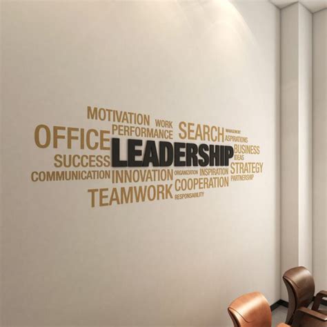 Leadership 3D Wall Sign Moonwallstickers Office Wall Art