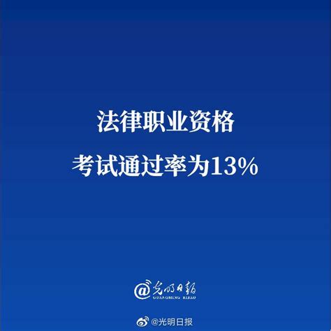 官宣：法律职业资格考试通过率仅13 知乎