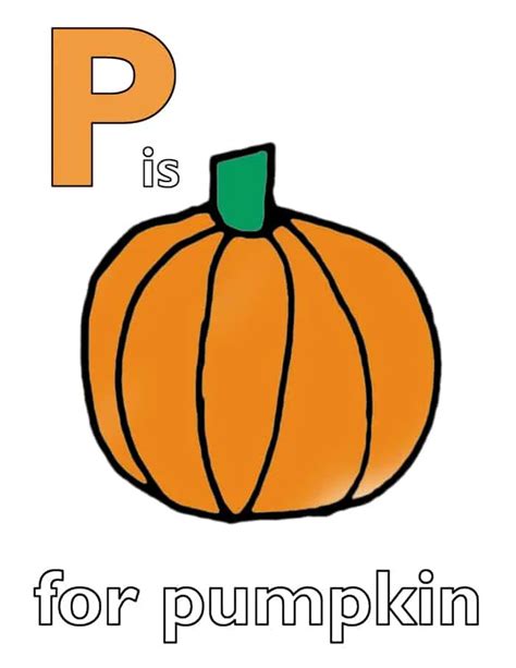 Free Letter P Coloring Page Pumpkin Printable Pdf A Crafty Life Worksheets Library