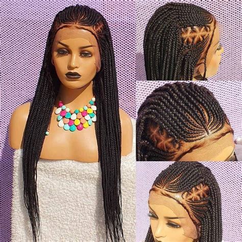 Cornrow Lace Wig Braided Wig Etsy