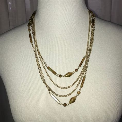 Accessories Gold Toned Beaded Necklace Poshmark