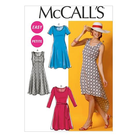 Mccall S Misses Miss Petite Dresses And Belt Pattern M Size A