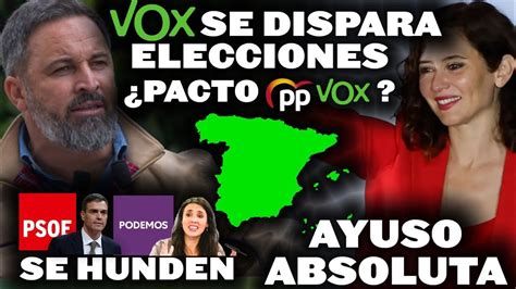 Vox Se Dispara En Las Elecciones Psoe Podemos Se Hunden Pacto Pp