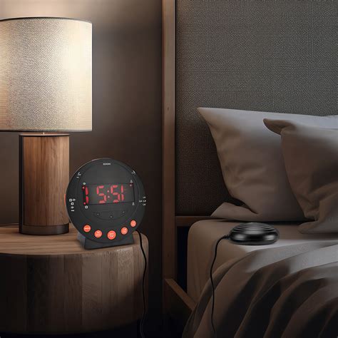 Extra Loud Vibrating Alarm Clock With Bed Shaker And Flashing Light