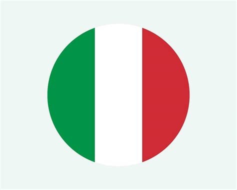 Italy Round Country Flag. Italian Circle National Flag. Italian ...