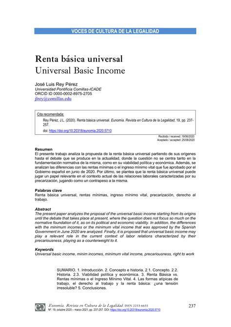 Pdf Renta B Sica Universal