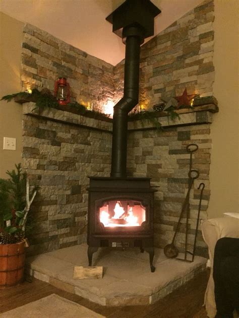 Wood Burning Stove Mantel