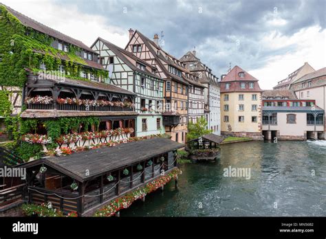 Old Historic Half Timbered Houses In Strasbourg Hi Res Stock