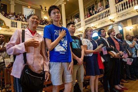 A look inside the U.S. citizenship ceremony at Faneuil Hall in Boston | WBUR News