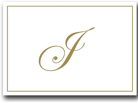 Amazon Gold Embossed Initial Note Cards Letter J Boxed Set Of