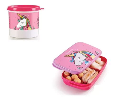 Set Poeme Portavianda Unicornio Tupperware Libre Bpa