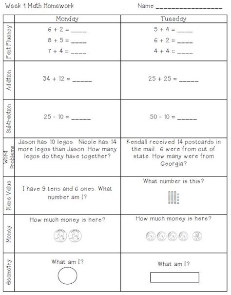 6 Grade Math Homework