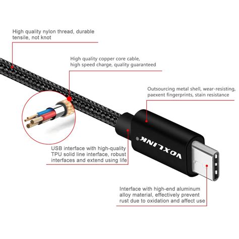 Voxlink Usb Type C To Pin Cable Usb Type C Usb C To Pin Data Sync