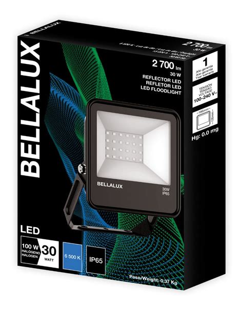 Proyector Led Reflector Bellalux 30w Luz Fría Exterior Eléctrica 631