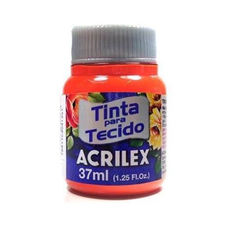 Tinta Para Tecido Acrilex Fosca 37ml 517 Laranja Submarino