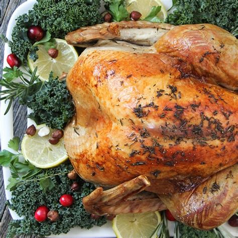 Lemon Rosemary Roasted Turkey With Savoury Hazelnut Stuffing A Pretty