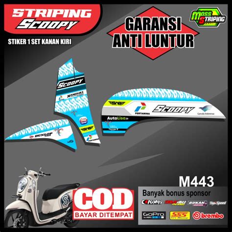 Jual MOS STRIPING Stiker Sticker Striping Semi Full Scoopy Fi 2013 2014