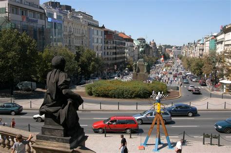 View of Wenceslas Square from the National Museum steps | Prague.net