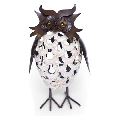 Hibou Blanc Ajour Gardennice Boutique En Ligne Jardin D Co