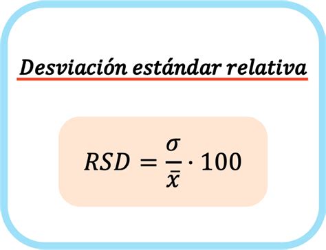 Desviacion Estandar Relativa