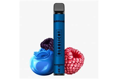 Vape Al Massiva Einweg E Shisha Blueberry Ice Blaulicht Nikotingehalt