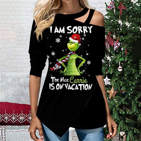 Tbkomh Grinch Shirt Christmas Shirt Grinch Costume For Women Womens