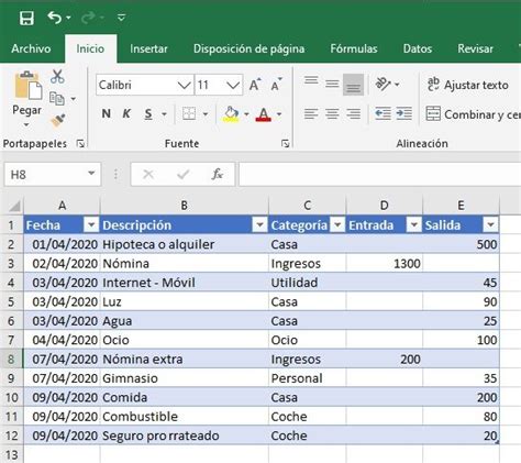 C Mo Crear Hoja De C Lculo De Ingresos Y Gastos Con Excel Islabit