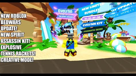 New Roblox Bedwars Update New Spirit Assassin Kit Explosive Tennis