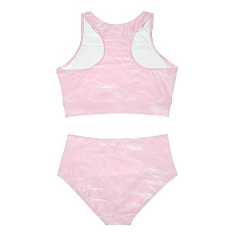 The Queen Wears Pink Sporty Bikini Set Pink Lover Swimwear Cute Bikini Pink Sporty Swimwear