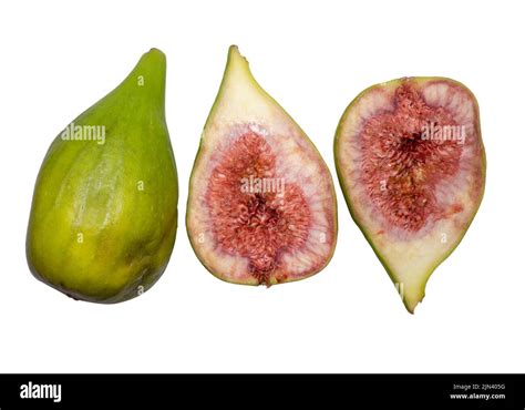 Fig Cut In Half Fresh Raw Fruit Fig Figs With Seeds The Pulp Of A