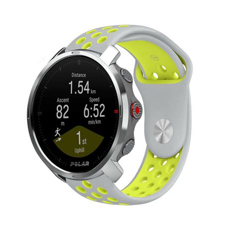 Polar Grit X Sportarmband Grau Gelb Smartwatcharmbaender De