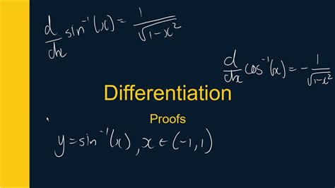 Derivatives Of Arcsinx And Arccosx Explained Youtube